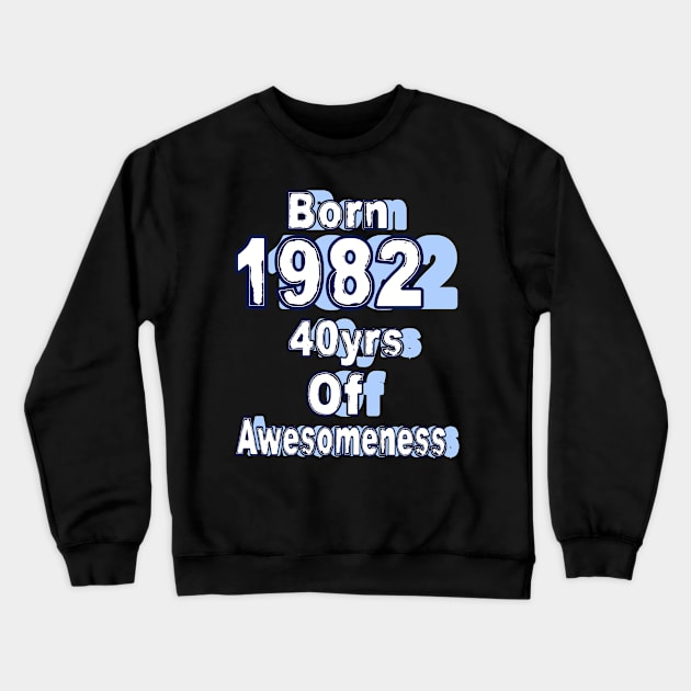 Born 1982 Crewneck Sweatshirt by Well well well